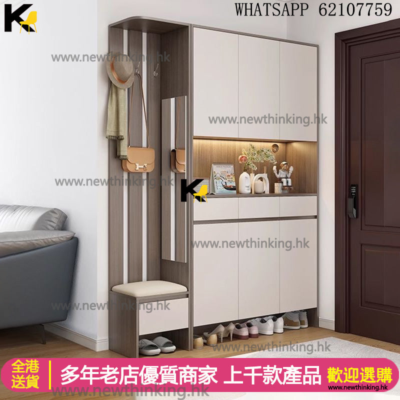 A&0726鞋櫃 玄關櫃 衣帽櫃 入門櫃 門廳櫃 隔斷櫃 屏風櫃 換鞋凳一體鞋櫃 入戶多層收納櫃 儲物櫃