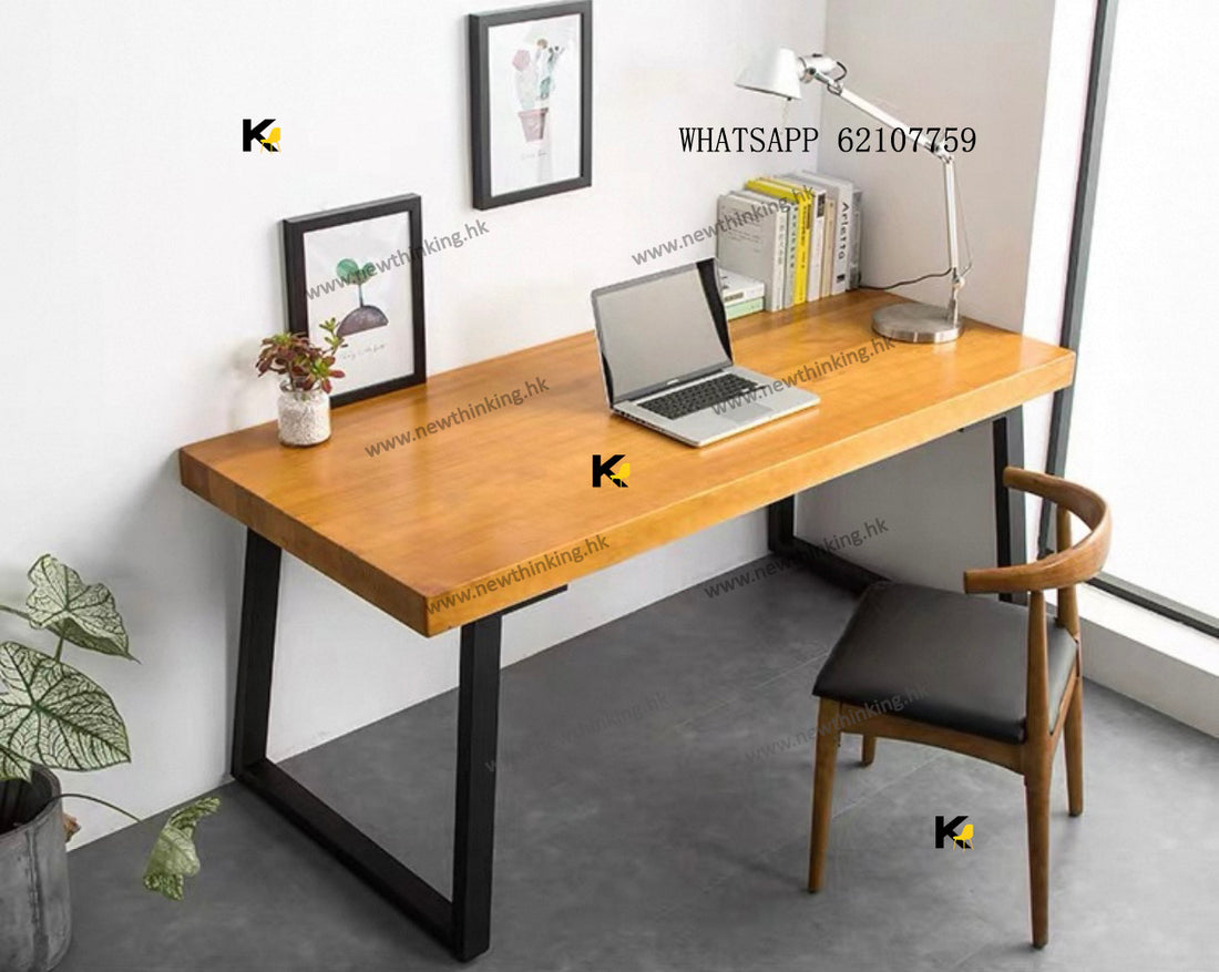 A&0873實木松木辦公枱 辦公桌 書桌 寫字台 簡易電腦枱 電腦桌 辦公室桌子