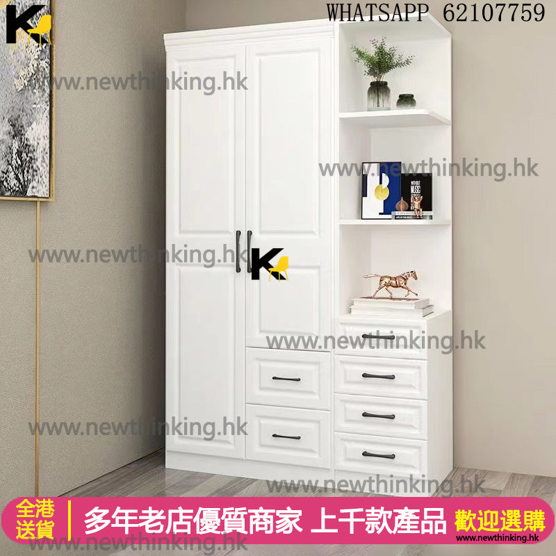 A&5052衣櫃帶櫃桶歐式櫃大衣櫃組合櫃抽屜櫃臥室收納櫃儲物櫃平開門衣櫃大容量高身櫃子抽屜式衣櫥衣帽櫃