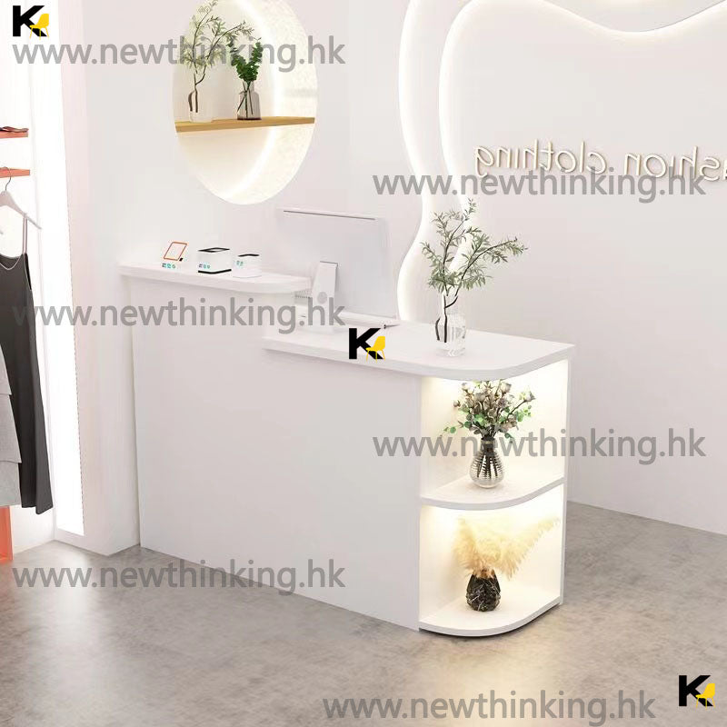 A&0769收銀枱 收錢台 前台 圓弧吧台 服裝店 美容美甲店接待台