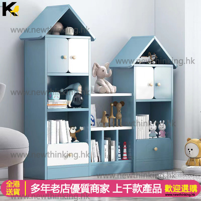 A&0615兒童書櫃 寶寶收納櫃 玩具儲物櫃 多層收納架子 落地置物架 兒童書架 小型書櫃