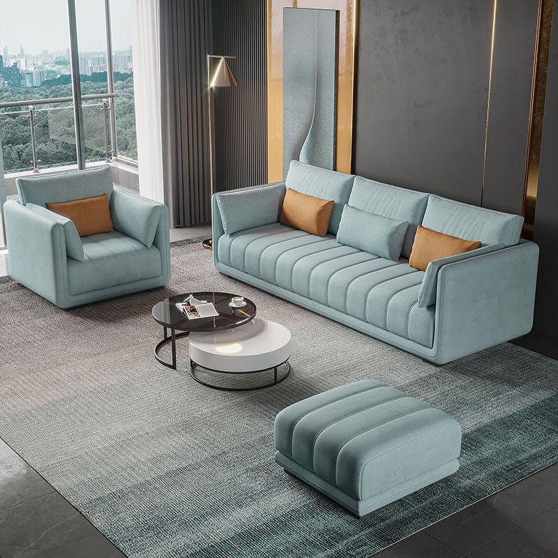 A&0010北歐免洗科技佈梳化 三人位 四人位乳膠直排沙發腳踏組合防水多顏色選擇