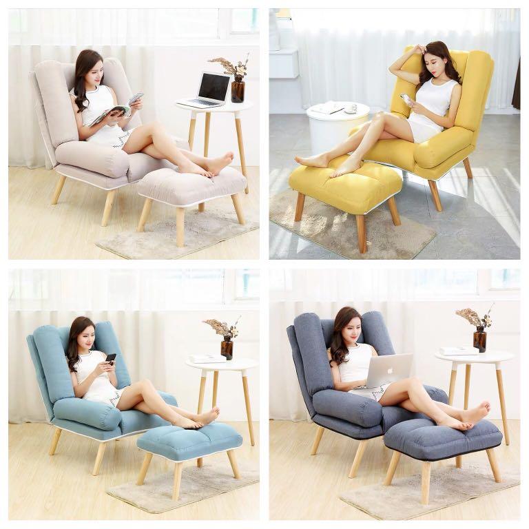 A&0280懶人躺椅 懶人沙發 梳化sofa 日式榻榻米臥室單人沙發椅 折疊多功能午休椅 陽台沙發椅