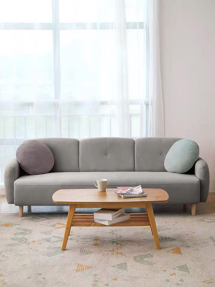 A&0306小戶型簡約沙發 貝柔休閒沙發椅 可愛布藝梳化