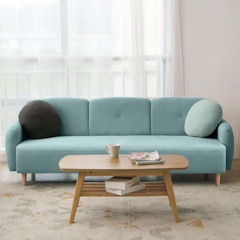 A&0306小戶型簡約沙發 貝柔休閒沙發椅 可愛布藝梳化