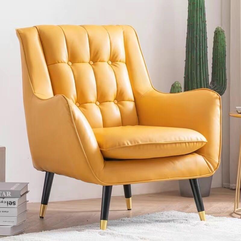 A&0314老虎椅 單人沙發椅 客廳輕奢現代沙發凳 高背美式椅子