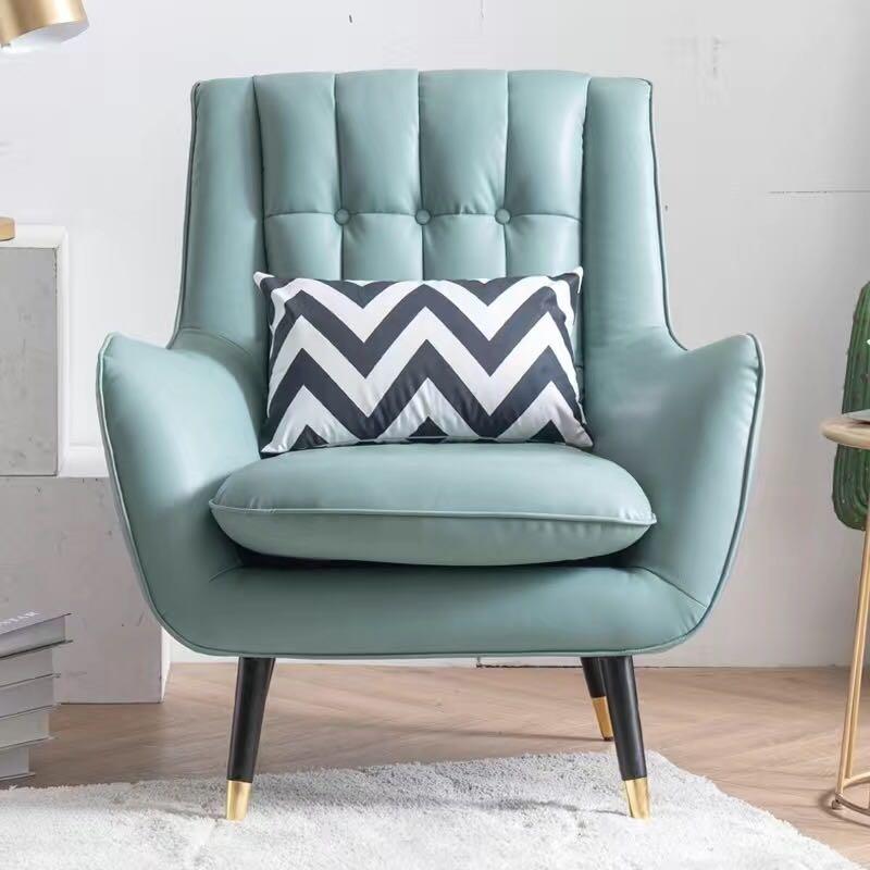 A&0314老虎椅 單人沙發椅 客廳輕奢現代沙發凳 高背美式椅子