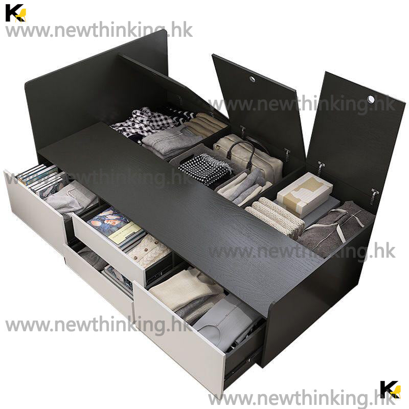 A&0323可訂製尺寸儲物床 高箱收納臥室單人床 雙人床 bed 抽屜式多功能實用日式榻榻米床