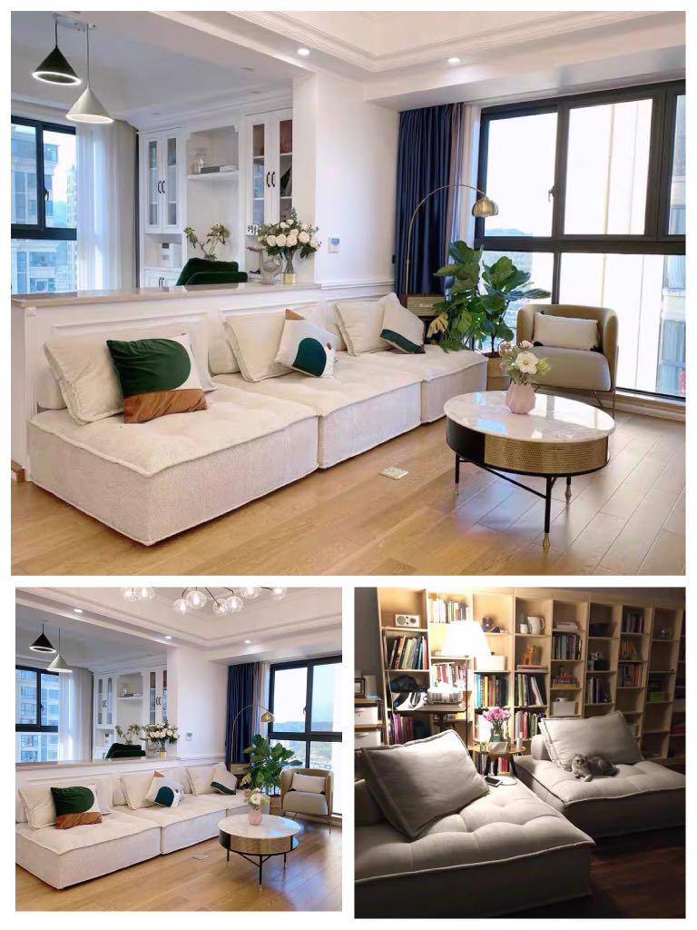 A&0328懶人沙發 梳化床 可拼接沙發方塊 日式榻榻米沙發 單人 雙人 三人位組合