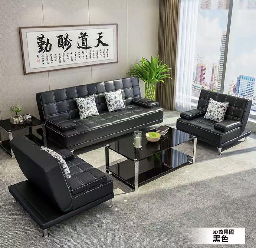 A&0352商務沙發茶几組合 梳化床 沙發床 單人位 三人位 家用沙發床