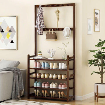 A&0353鞋架鞋櫃門口置物架 收納架 衣帽架 掛包架 多層收納