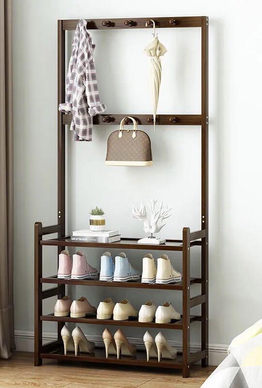 A&0353鞋架鞋櫃門口置物架 收納架 衣帽架 掛包架 多層收納
