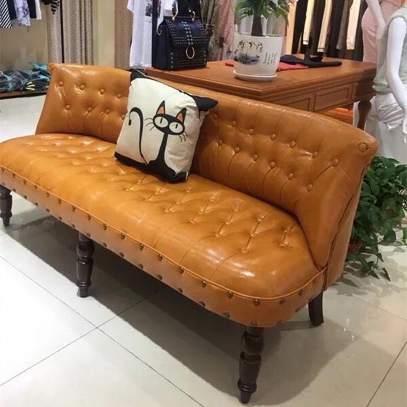 A&0384歐式沙發椅 美式梳化 門店 服裝店休息椅 復古辦公室