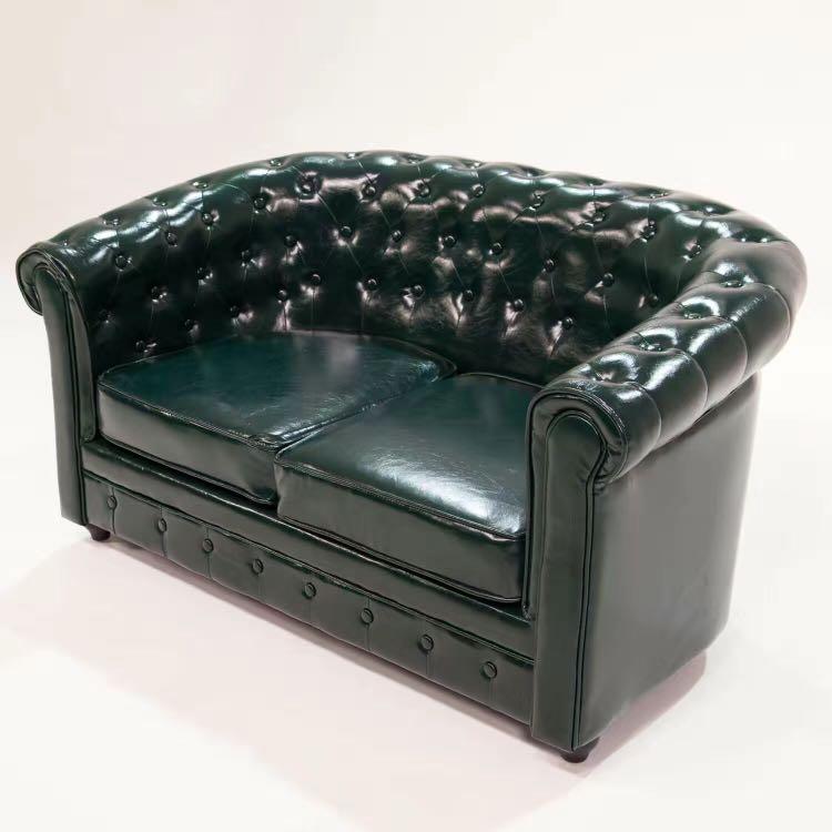 A&0385美式單人雙人三人沙發 奶茶酒吧服裝門店歐式沙發椅