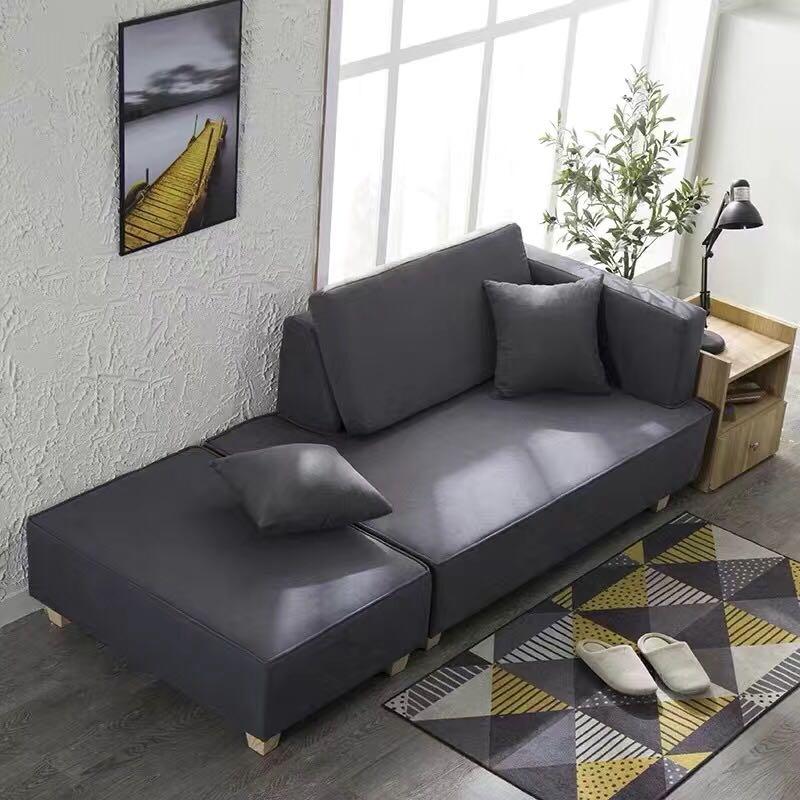 A&0394貴妃椅梳化床 布藝沙發床 日式榻榻米簡易小戶型單人雙人沙發