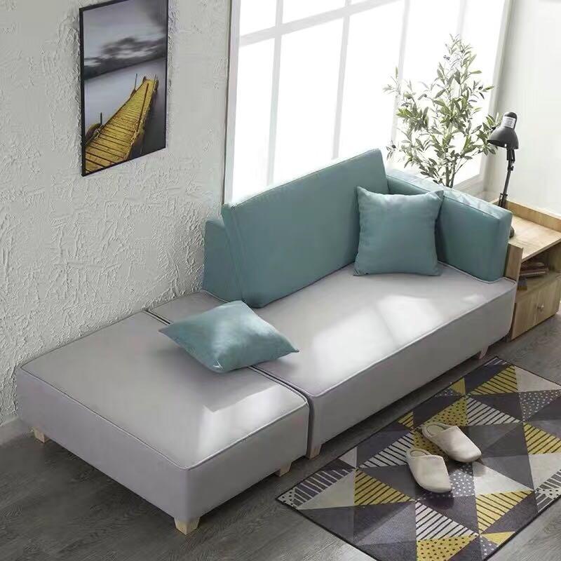 A&0394貴妃椅梳化床 布藝沙發床 日式榻榻米簡易小戶型單人雙人沙發