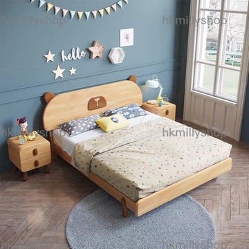 A&0908實木兒童床 雙人床 公主床 寶寶床 baby bed 可愛卡通床