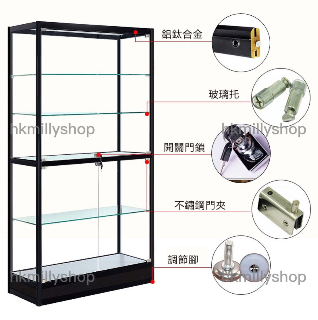 A&0997展示櫃 玻璃櫃 透明櫃 鋼化玻璃 樂高展示櫃貨架防塵家用玻璃陳列櫃