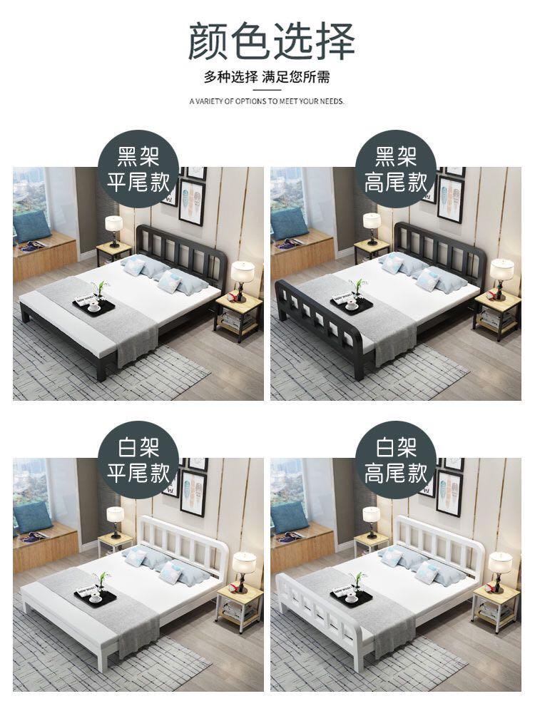 A&amp;1620 Wrought Iron Bed Frame Single Bed/Double Bed, Height Adjustable, European Princess Bed, Mediterranean Style Wrought Iron Frame Bed