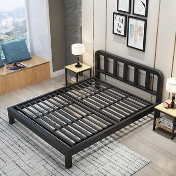 A&1620鐵藝床架單人床雙人床可調節高度歐式公主床地中海鐵架床