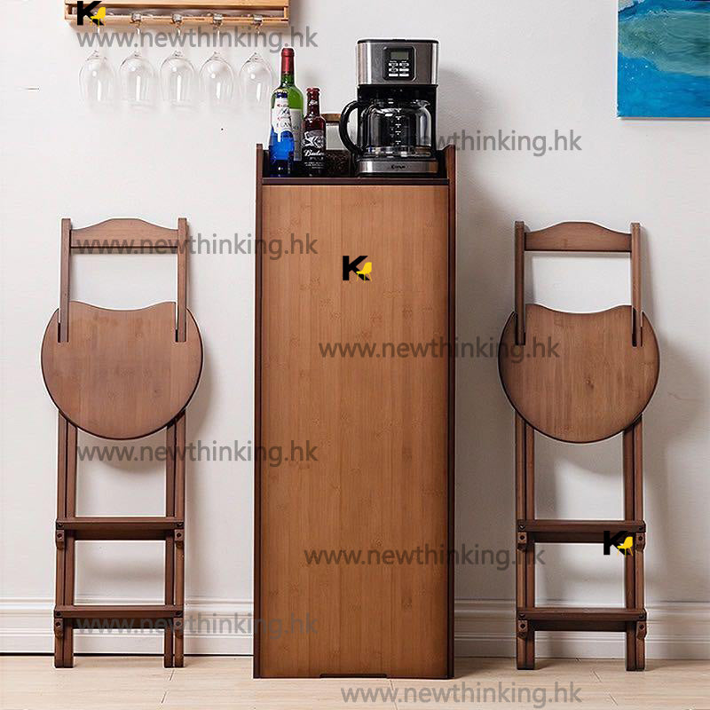 A&1087免安裝吧枱吧椅酒吧桌折疊吧枱家用隔斷枱靠墻高腳桌高腳凳咖啡枱咖啡桌陽臺桌椅組合