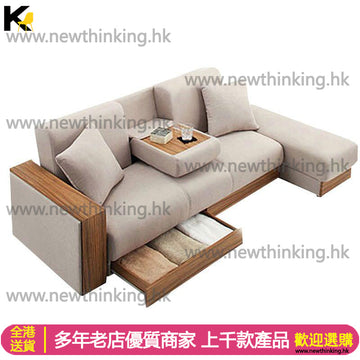 A&5139日式沙發 布藝梳化床 sofa bed 儲物沙發 懶人沙發床 可收納腳踏貴妃椅 單人雙人沙發床多顏色選擇pu皮乳膠海綿坐墊