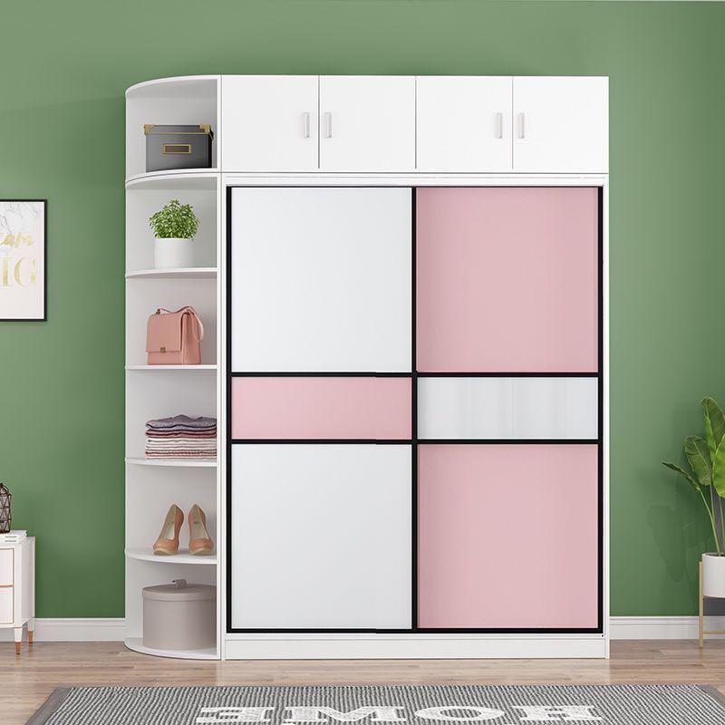 A&0165木製衣櫃 趟門衣櫃 推拉門櫃子 臥室房間收納櫃